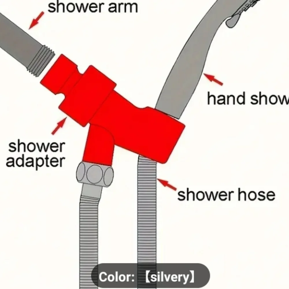 >Bundle Silver Shower Hose And Shower Adapter And More